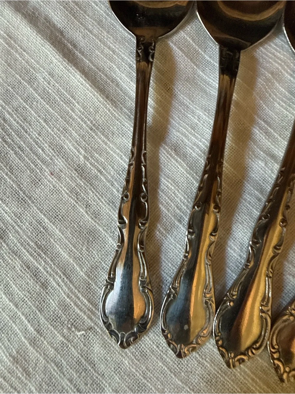 Vtg Oneida Northland Sirocco Dinner Spoons Teaspoons 6” (Set of 4) Flatware